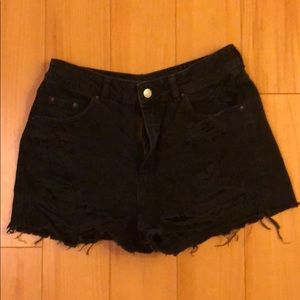 TOPSHOP mom jean shorts - ripped